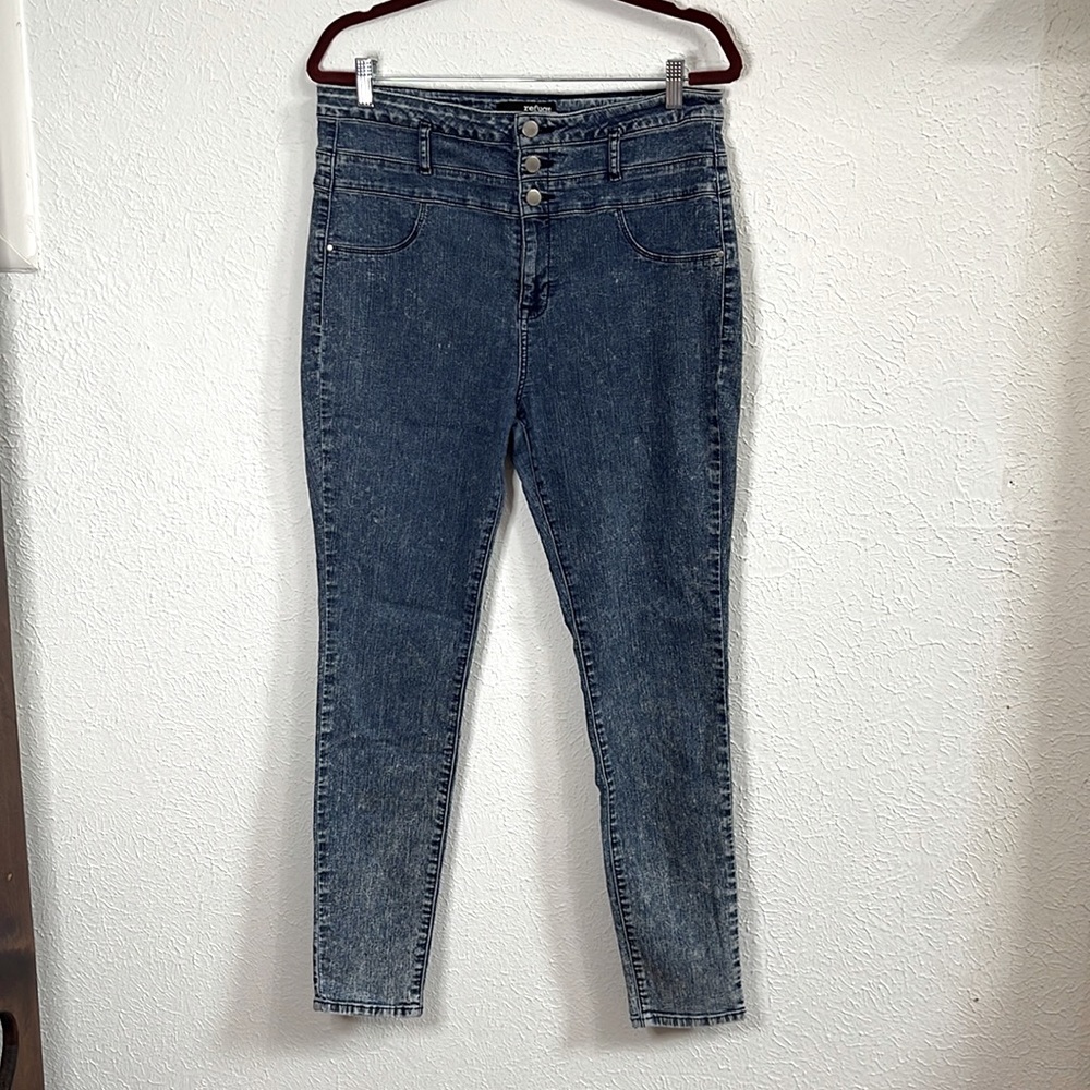 ❤️ Size 16 refuge plus size acid wash high rise skinny blue jeans